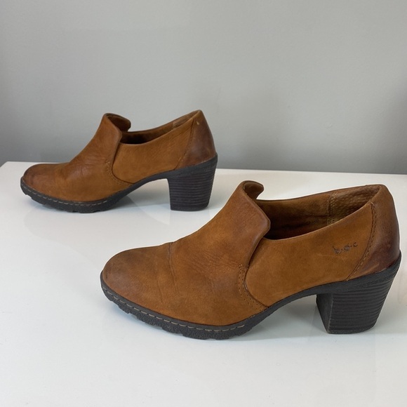 BOC Nubuck Comfort Heeled Leather Distressed Ankle Boot Size 8  Cottagecore - Picture 3 of 16